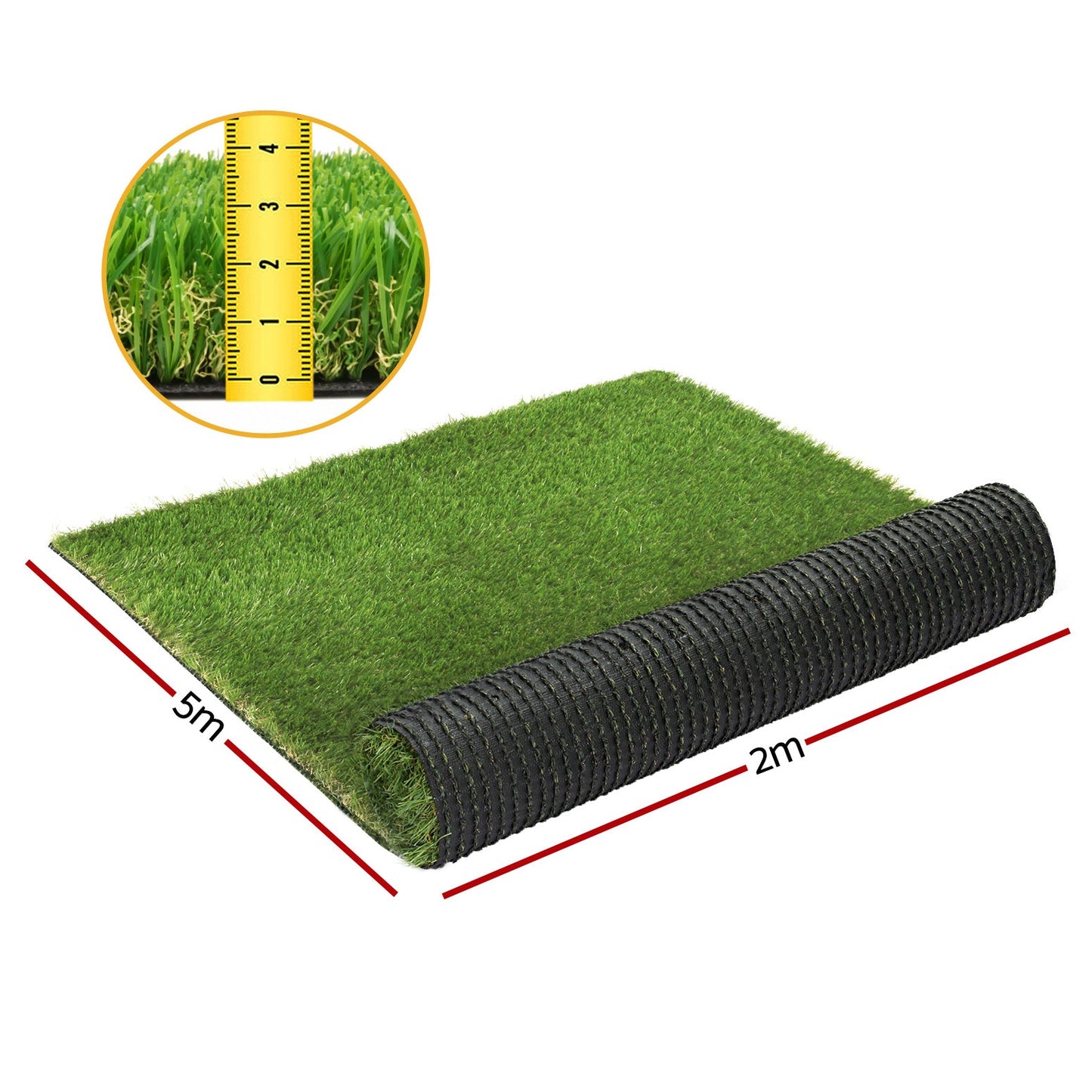 Prime Turf Artificial Grass 30mm 2mx5m 30SQM Synthetic UN-REAL Lawn Turf Plastic Plant 4-coloured