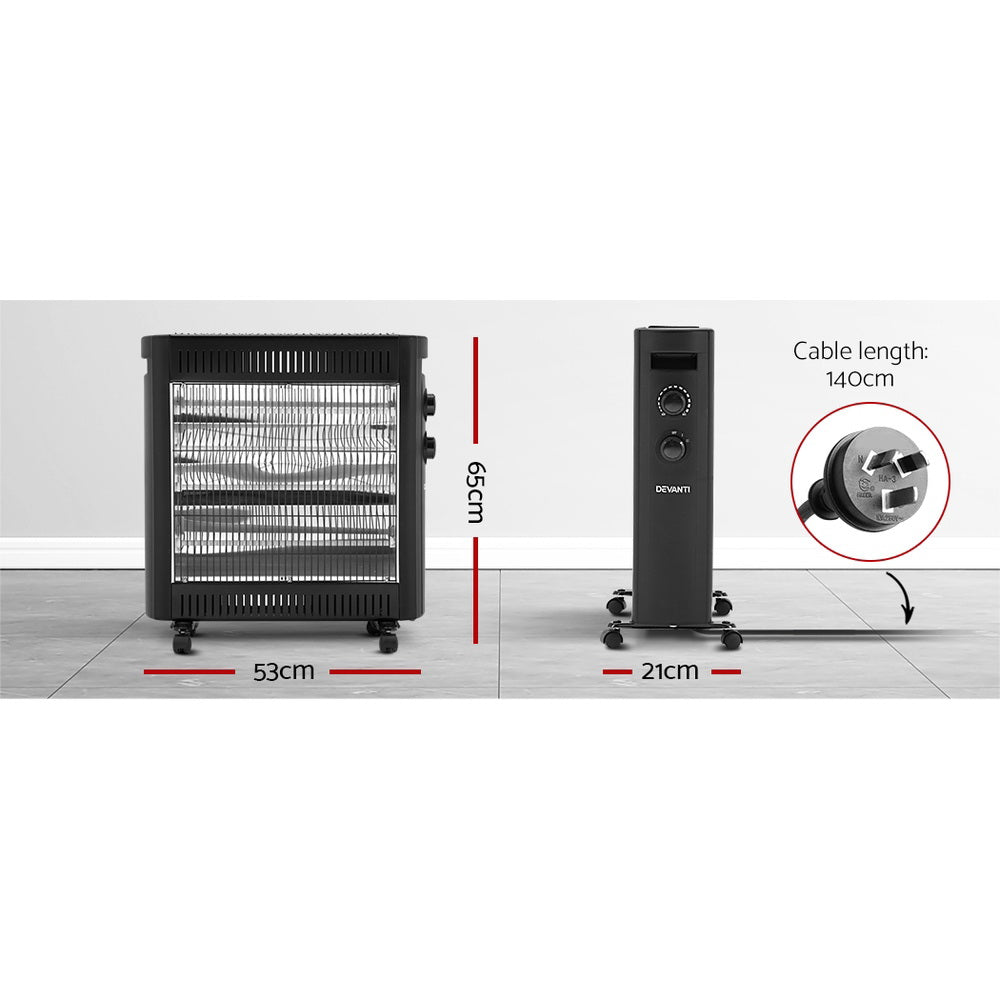 Devanti 2200W Infrared Heater Radiant Household Appliances