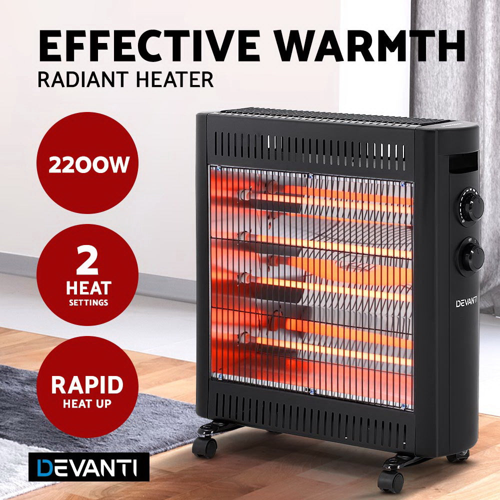 Devanti 2200W Infrared Heater Radiant Household Appliances