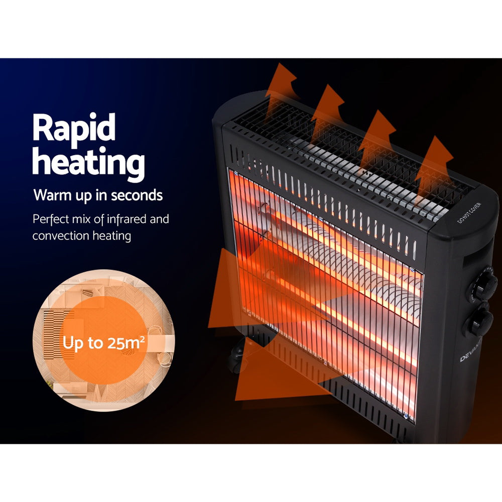 Devanti 2200W Infrared Heater Radiant Household Appliances