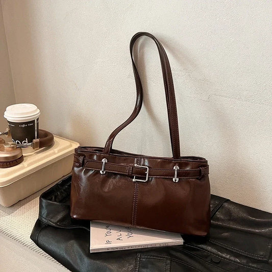 Vintage Handbag for Women Large Capacity 2024 New Autumn/winter Underarm Commuting Bag Korean Casual Single Shoulder Tote Bag