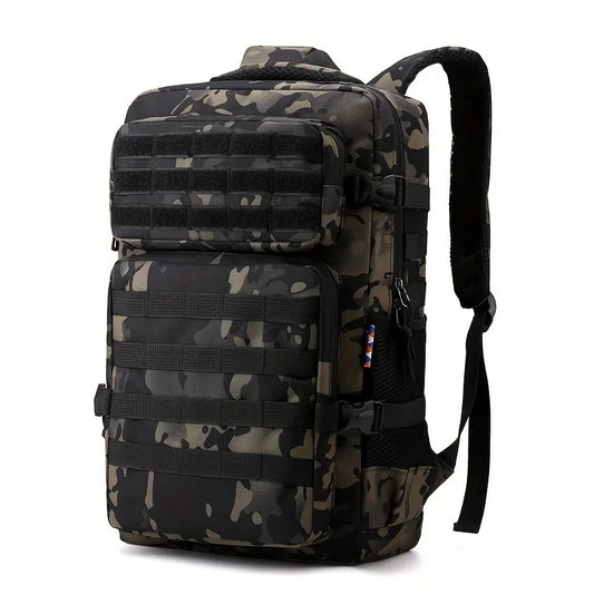Tactical Backpacks Men's Camouflage Backpack, Hiking And Camping Backpack, LargeCapacity Multi-layer Outdoor Sports Backpack