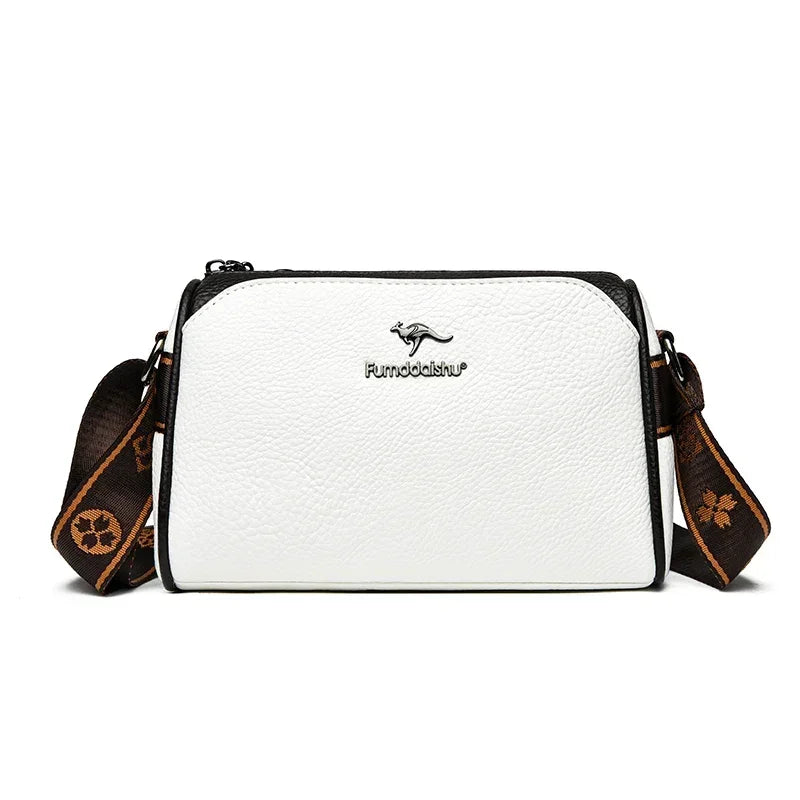 High Quality Soft Leather Shoulder Bags For Women Luxury Designer Black Purses Crossbody Bag Ladies Messenger Commute Sac A Main