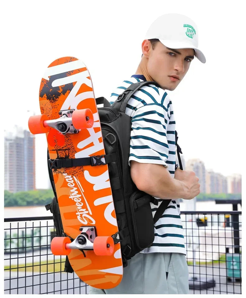 OZUKO 17.3 inch Helmet Backpack shoulder Men Travel Backpack Outdoor Waterproof Rider Cycling Sports Motorcycle