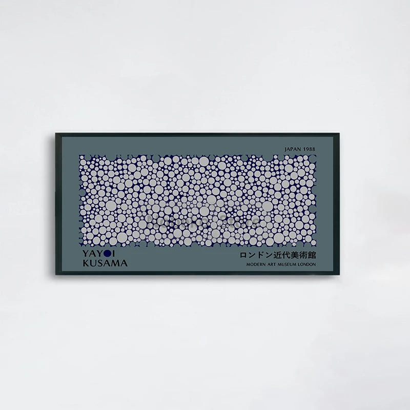 Modern Japanese Art Yayoi Kusama Large Horizontal Poster Panorama Prints Canvas Painting Wall Art Pictures Home Room Decoration
