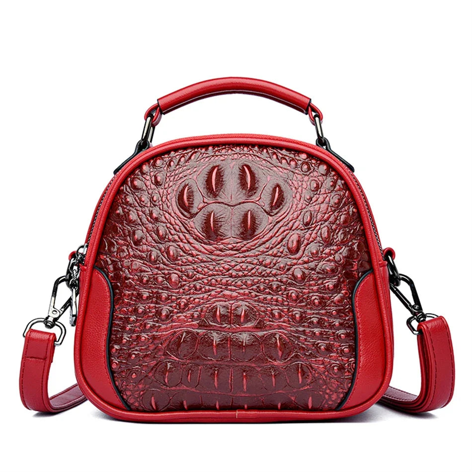 Brand Crocodile Leather Crossbody Bags for Women 2024 Female Shoulder Messenger Sac Luxury Designer Ladies Handbags and Purses