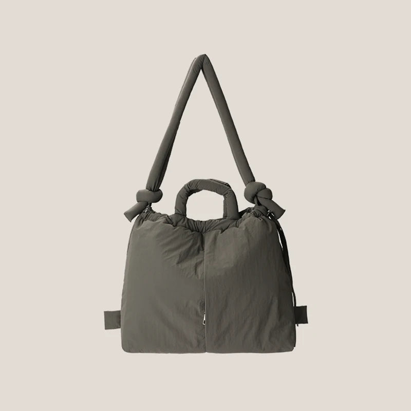 Casual nylon padded tote bag designer soft puffer women shoulder crossbody bags Simple Vintage large capacity handbags 2023
