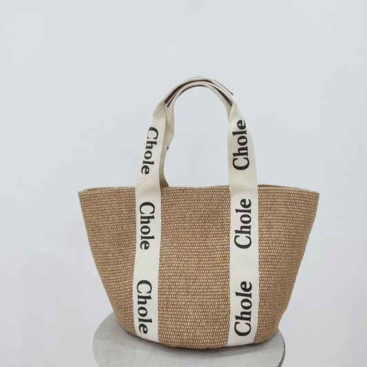 Fashionable Straw Weave Beach Bag Women's Summer Basket Bag New Style Accessories Vegetable Basket Bag Vacation Girl Bag