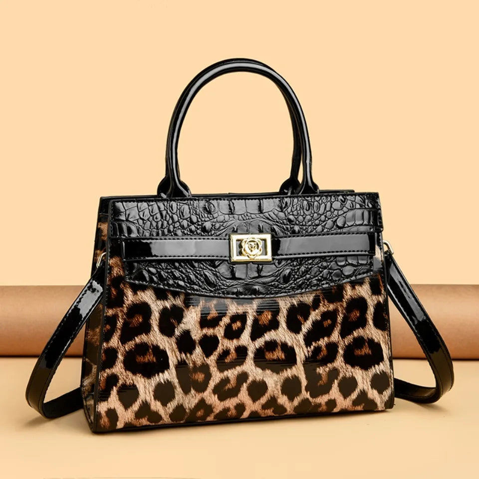 Commuting Sac Alligator Patent Leather Shoulder Crossbody Hand Bags for Women Mother Brand Luxury Handbags Women Bags Designer