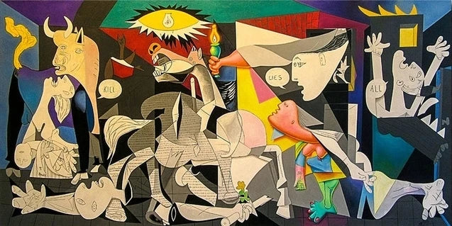 Abstract Wall Art Picture Picasso Famous Painting 《Guernica》Posters Canvas Painting for Modern Living Room Home Office Decor