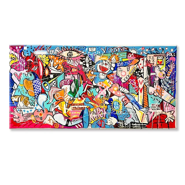 Abstract Wall Art Picture Picasso Famous Painting 《Guernica》Posters Canvas Painting for Modern Living Room Home Office Decor