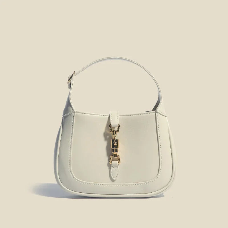 2024 New Vintage French Style Solid Color Underarm Bag Mini Saddle Bag Trendy Women's Summer Single Shoulder Slant Cross Handbag