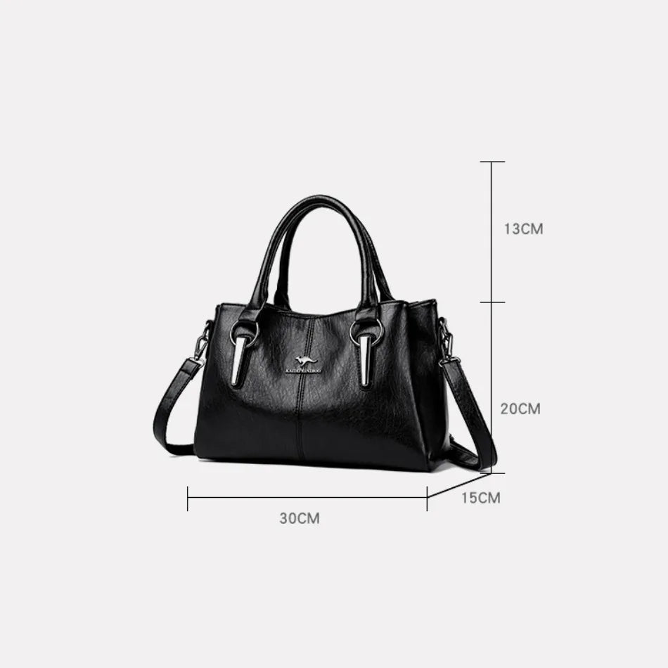 Genuine 3Layers High Quality Soft PU Leather Ladies Shoulder Crossbody Bags for Women Luxury Handbags Women Designer A Main
