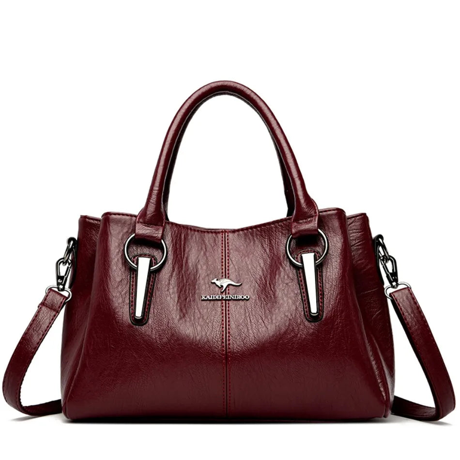 Genuine 3Layers High Quality Soft PU Leather Ladies Shoulder Crossbody Bags for Women Luxury Handbags Women Designer A Main
