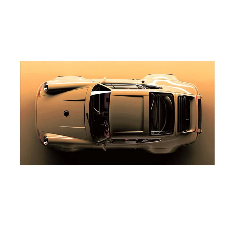 Sport Car Beige Wall Art Poster Print, Modern Motivation, Office Canvas Painting, Pictures for Living Room,Home Decoration Mural