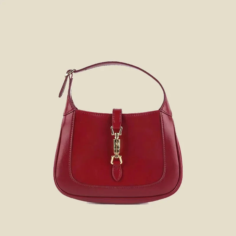 2024 New Vintage French Style Solid Color Underarm Bag Mini Saddle Bag Trendy Women's Summer Single Shoulder Slant Cross Handbag