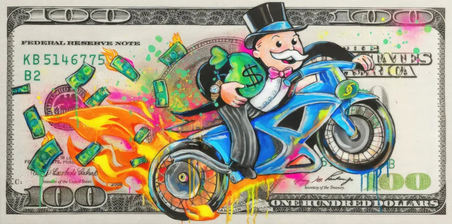 Scrooge McDuck 100 Dollars Pop Art Canvas Posters and Prints Modern Money Graffiti Art Paintings on the Wall Art Pictures Cuadro
