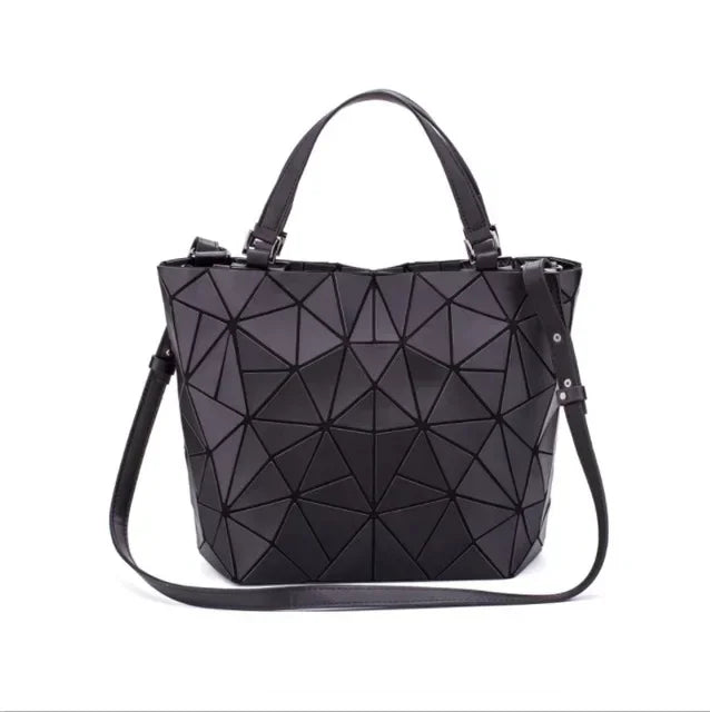 Luminous big bag Holographic reflective geometric bags for women 2024 Quilted Shoulder Bags female Handbags bolsa feminina