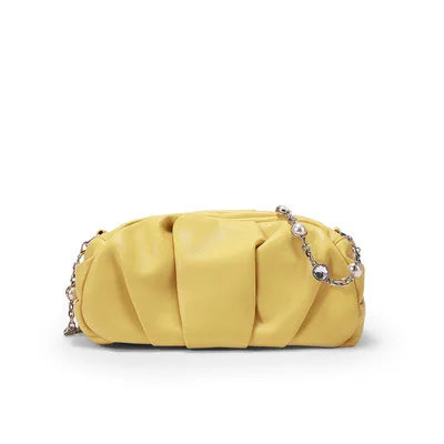 fashionable and high-end, niche design pleated underarm bag for women's Summer 2025 new leather crossbody cloud bag
