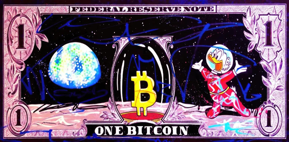 Scrooge McDuck 100 Dollars Pop Art Canvas Posters and Prints Modern Money Graffiti Art Paintings on the Wall Art Pictures Cuadro