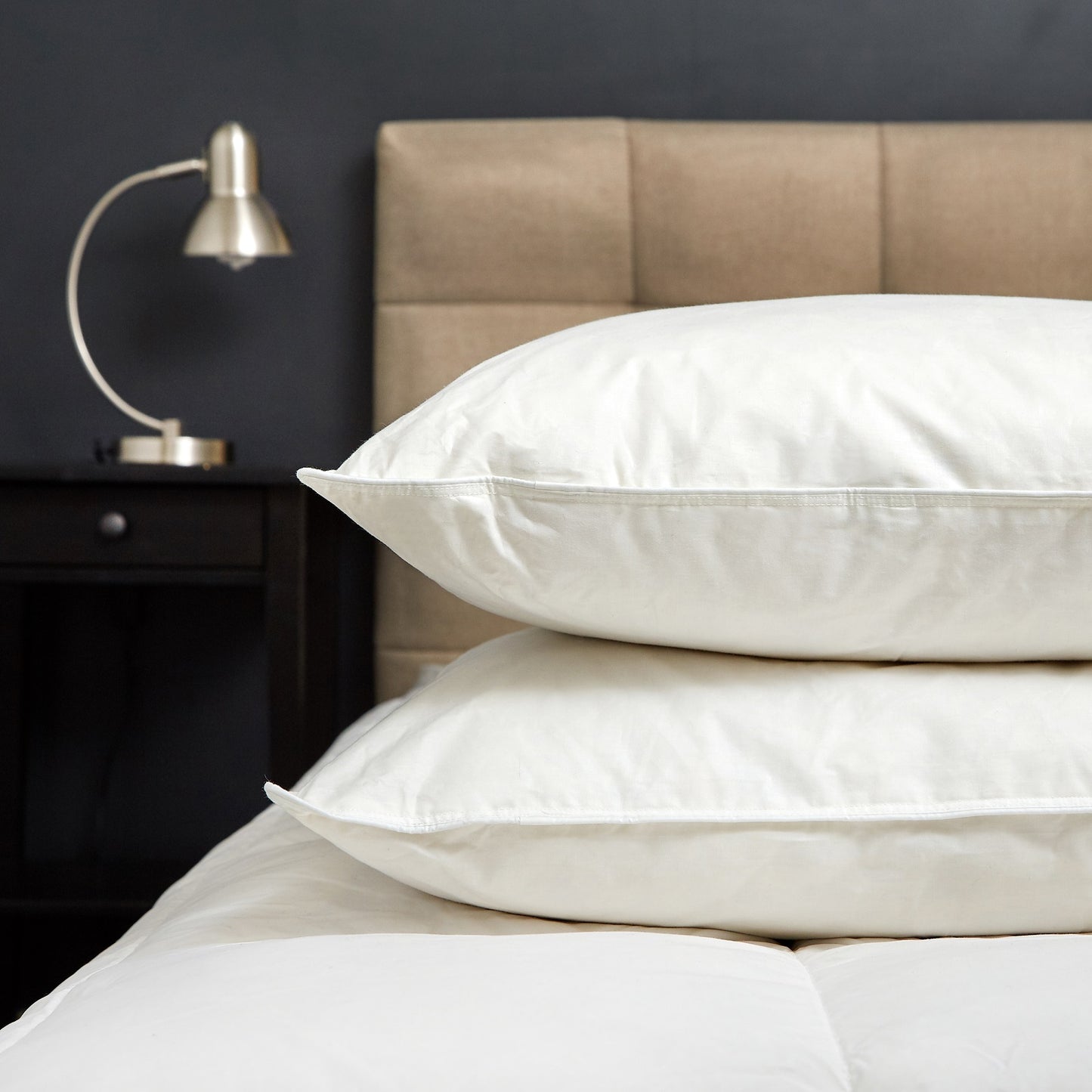 Royal Comfort Goose Feather And Down Quilt + Twin Pack 1000GSM Goose Pillows - King - White
