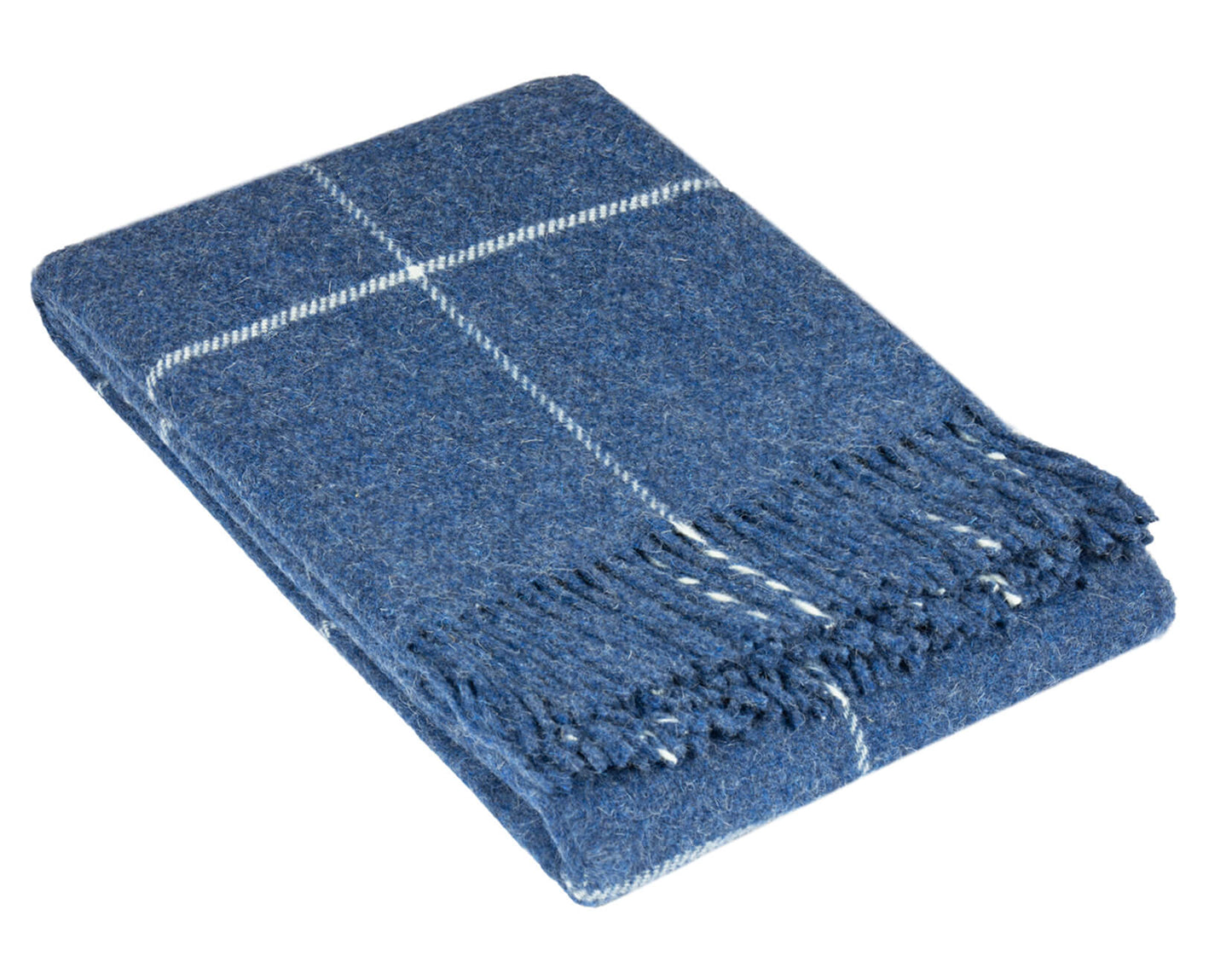 Brighton Throw - 100% NZ Wool - Navy Stripe