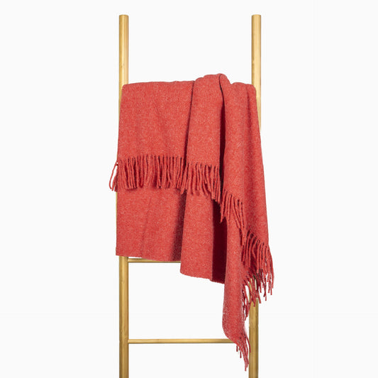 Brighton Throw - 100% NZ Wool - Cherry