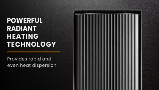 2 x BIO 2400W Outdoor Strip Heater, Radiant Electric Slimline Heat Bar Panel, 10A Plug