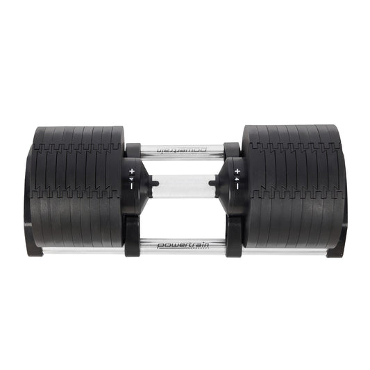 Powertrain Eon 2 x 36kg Dial-Up Adjustable Dumbbell Home Gym Weights