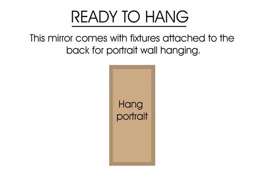 Window Style Mirror - Black Arch 60cm x 180cm