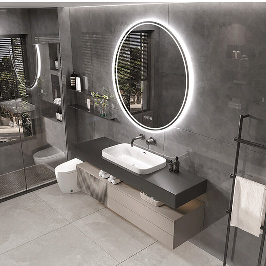 Interior Ave - LED Round Frameless Salon / Bathroom Wall Mirror - 60cm