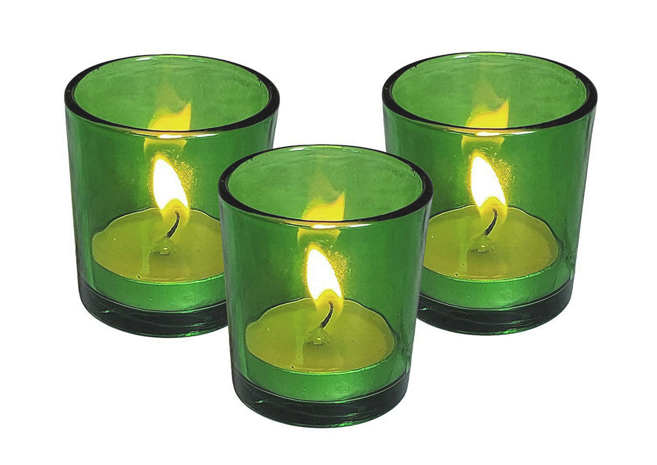 40 Bulk Pack Green Glass Votive Candle Holders Table Centreoieces Xmas Wedding Anniversary Event Recption Party Function or Home Decor