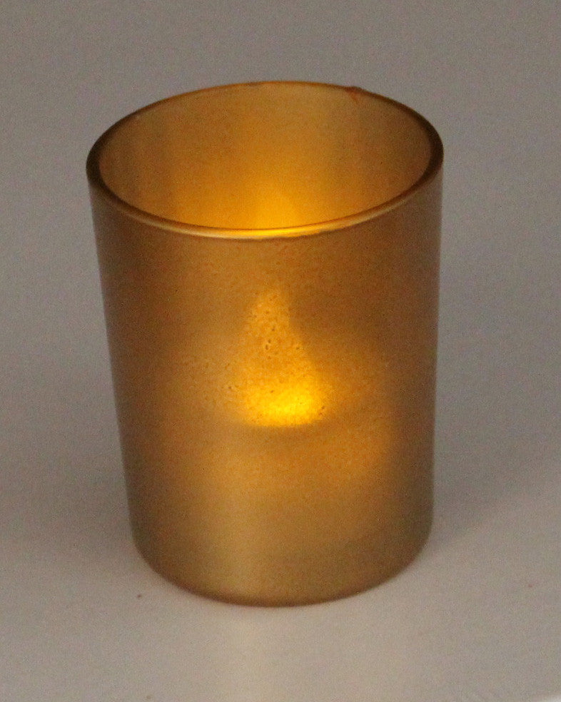 40 Bulk Pack Matt Gold Glass Votive Candle Holders Table Centreoieces Xmas Wedding Anniversary Event Recption Party Function or Home Decor