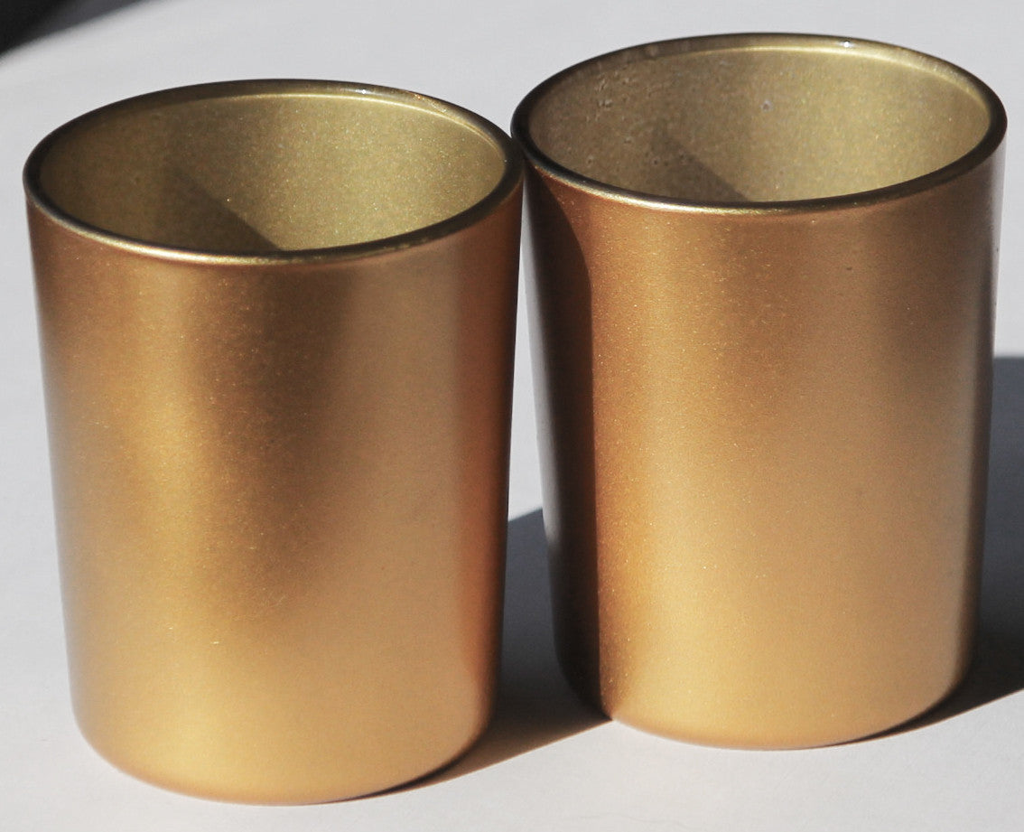 40 Bulk Pack Matt Gold Glass Votive Candle Holders Table Centreoieces Xmas Wedding Anniversary Event Recption Party Function or Home Decor