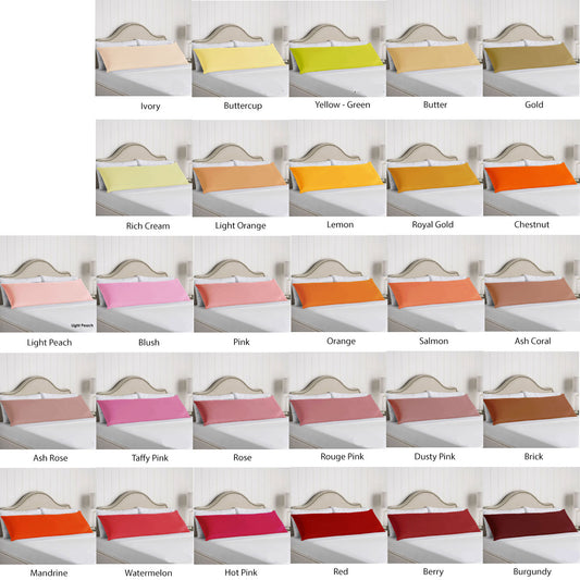 Artex 100% Cotton Body Pillowcase Chestnut