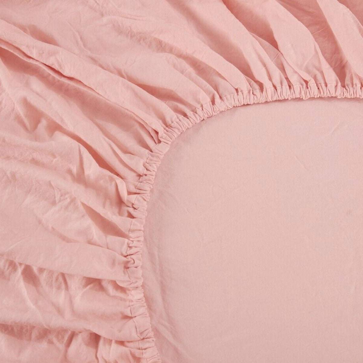 Ramesses 1000TC Linen Bamboo Fitted Sheet Combo Set Dusty Pink Queen