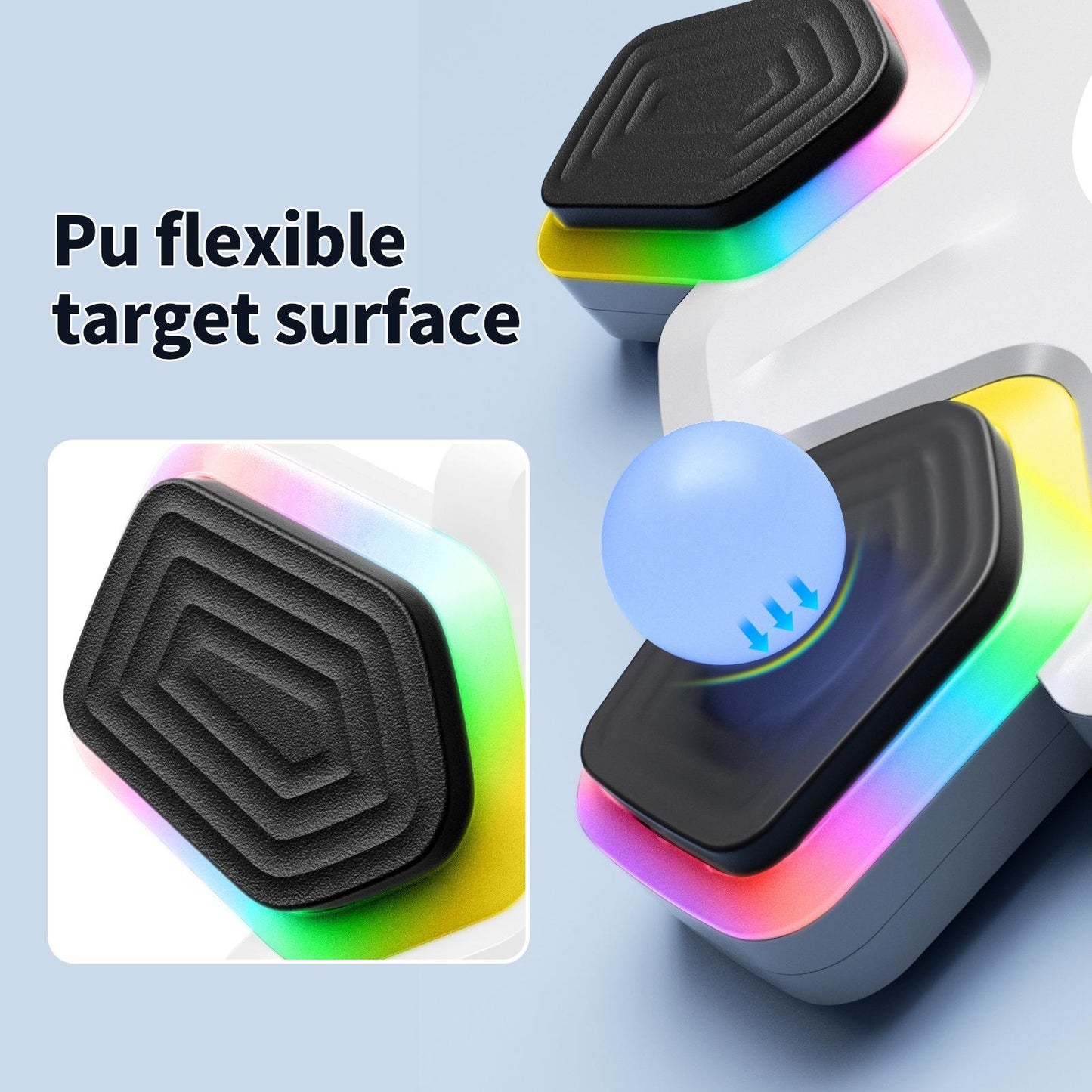 Bluetooth Music Boxing Machine - 4 Modes 9 Speeds Colourful Lights - Only Machine White