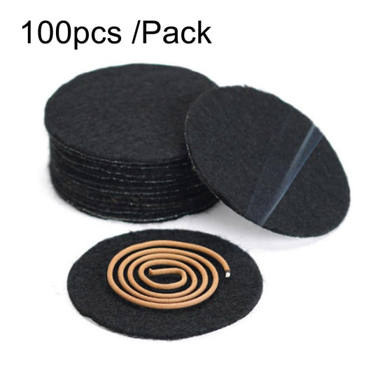 100-pack Fireproof Cotton Pads for Incense Burners and Mosquito Coils - 10Cm