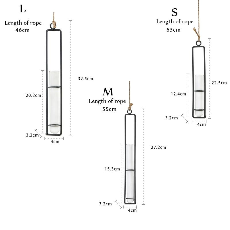 Charming Iron Art Glass Wall Hanging for Home Gardening - Size l