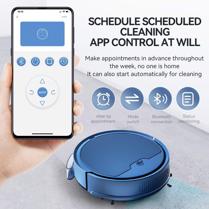 Intelligent Household Sweeping Robot with Path Charging - Max - Black