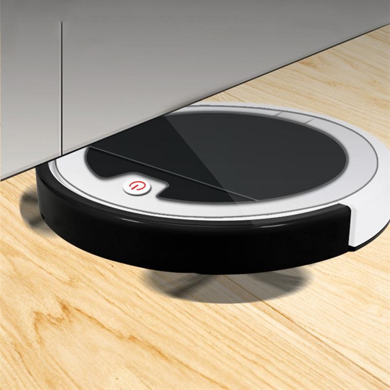 Smart Home Sweeping Robot with Remote Control and Large Suction - Red Black