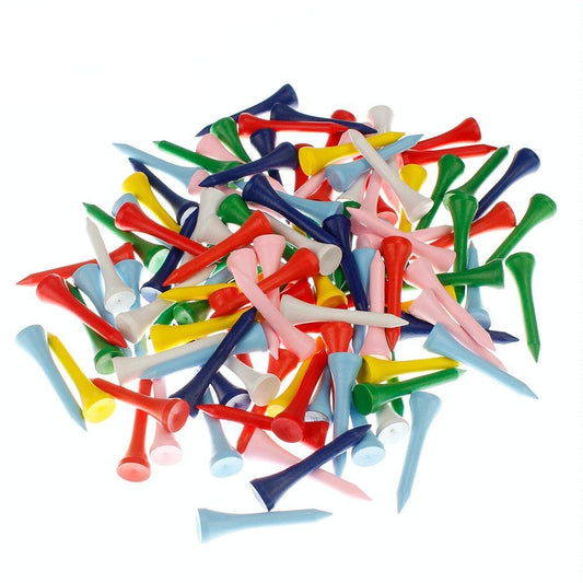 40 Wooden Golf Tees with Ball Holder - 70Mm