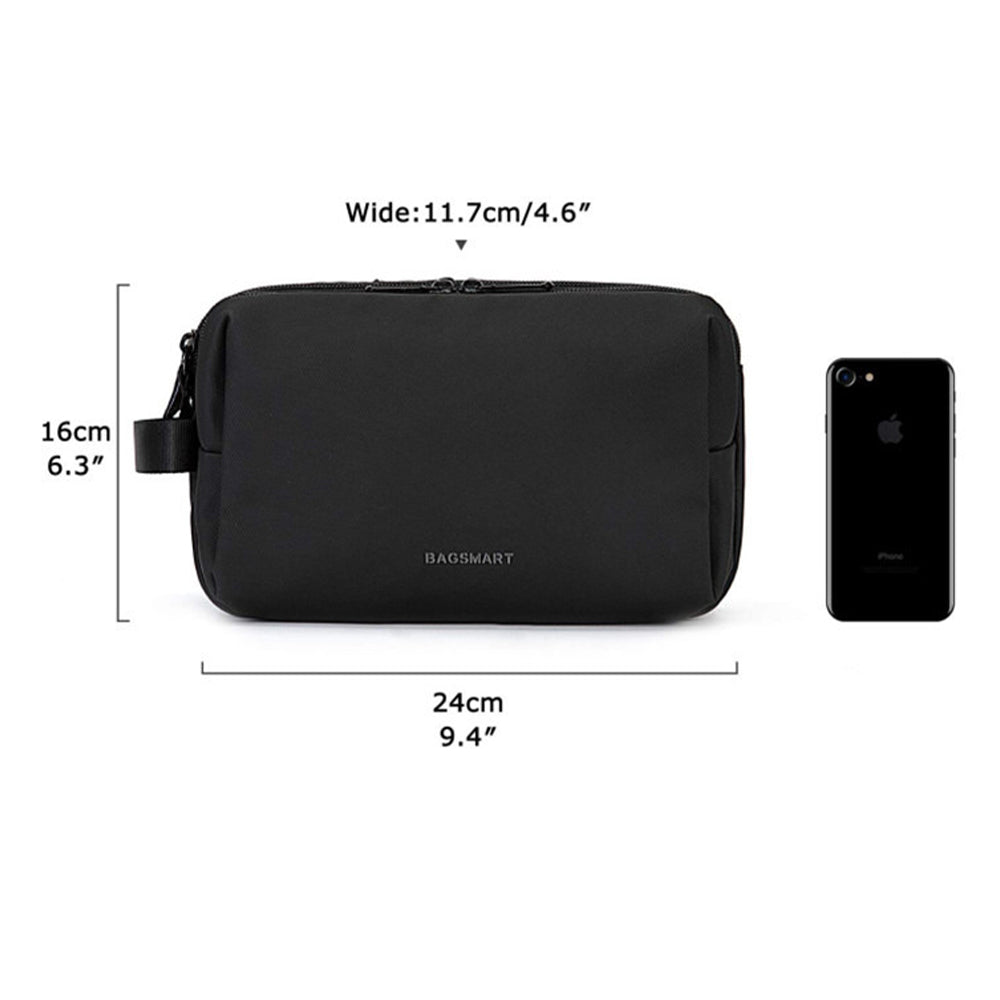 Vibe Geeks Water Resistant Travel Toiletry Organizer Bag - Grey