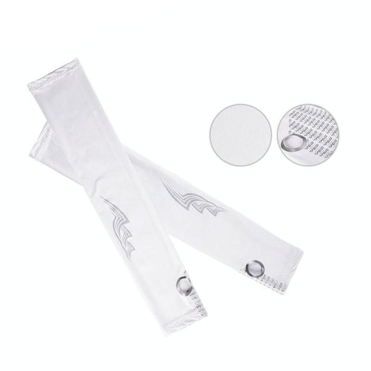 Breathable Golf Sunscreen Sleeve - Fluorescent Green - White