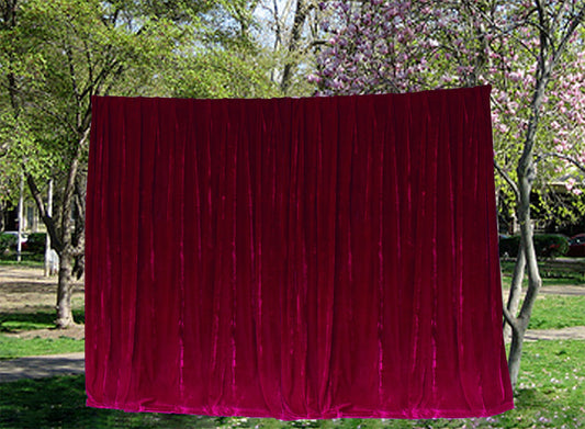 Large Velvet Curtains 610 x 230cm with 4m blockout + 30 Hooks New Burgundy