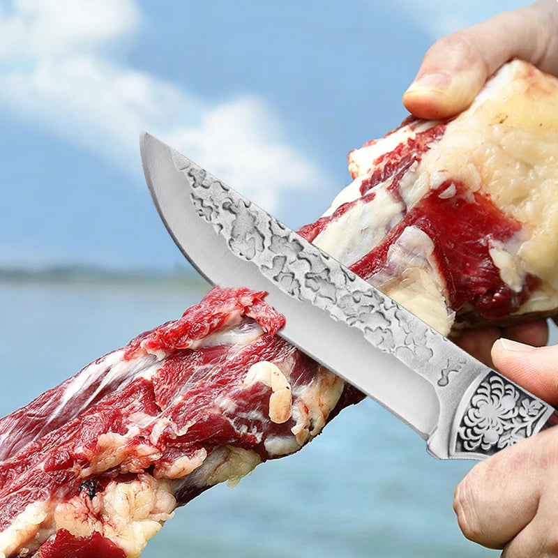 NNEOBA Forged Cleaver Kitchen Chef Knife - With Cover (2pcs)