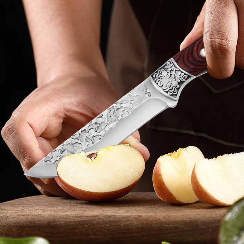 NNEOBA Forged Cleaver Kitchen Chef Knife - With Cover (2pcs)
