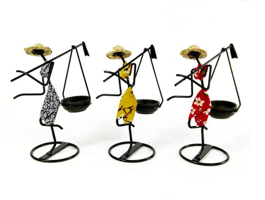 Gold Modern Iron Art Candle Holder - Stylish Decorative Candle Stand for Living Room, Dining Room, and Study