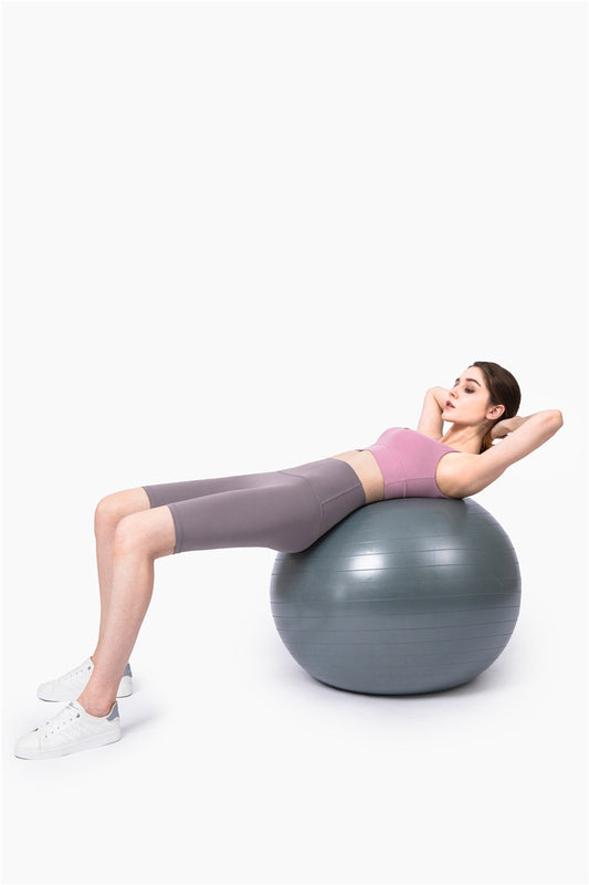 Size L Chestnut Color Seamless High-Waisted Yoga Shorts for Women - Tummy Control & Butt Lifting Fitness Shorts