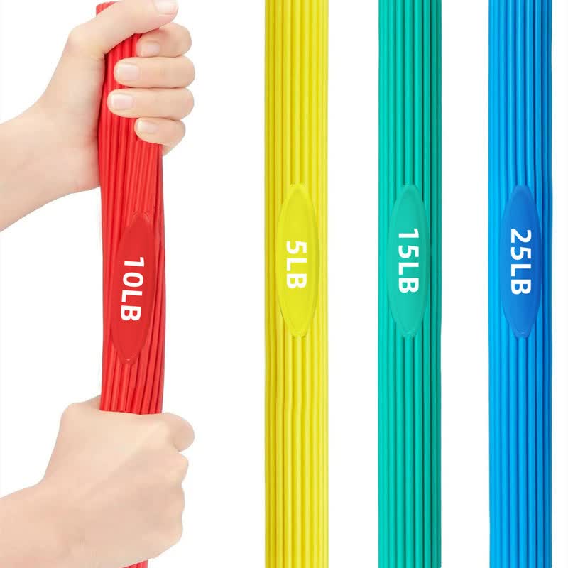 Multifunctional Resistance Bar Set | Yoga Fitness Toning Tool, Muscle Relaxation, Grip Strength Improvement | 3-Piece Set with Stretching and Recovery Features (5LB、10LB、15LB)